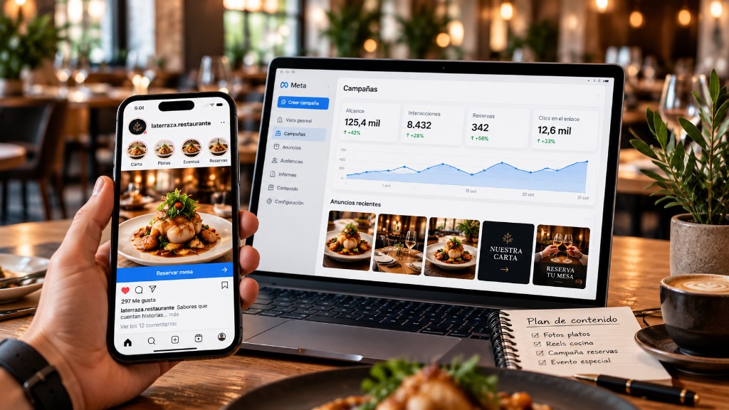 Campaña de marketing digital e Instagram de un restaurante